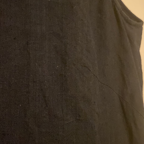 Black Linen Shift Dress with Button Down Back, French Connection size 4 - Picture 2 of 8
